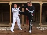 How to do Wing Chun Lesson 30- basic hand exercise_ blocking a round kick and grabbing the leg