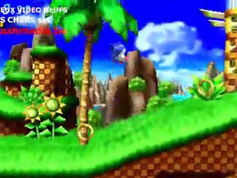 Sonic Generations 3DS Green Hill Gameplay