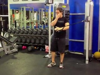 One Arm Cable Press exercise tutorial