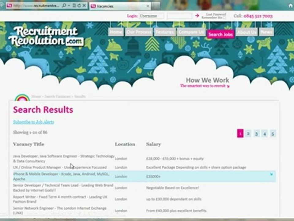 Searching for Jobs Using an Online Recruitment Agency