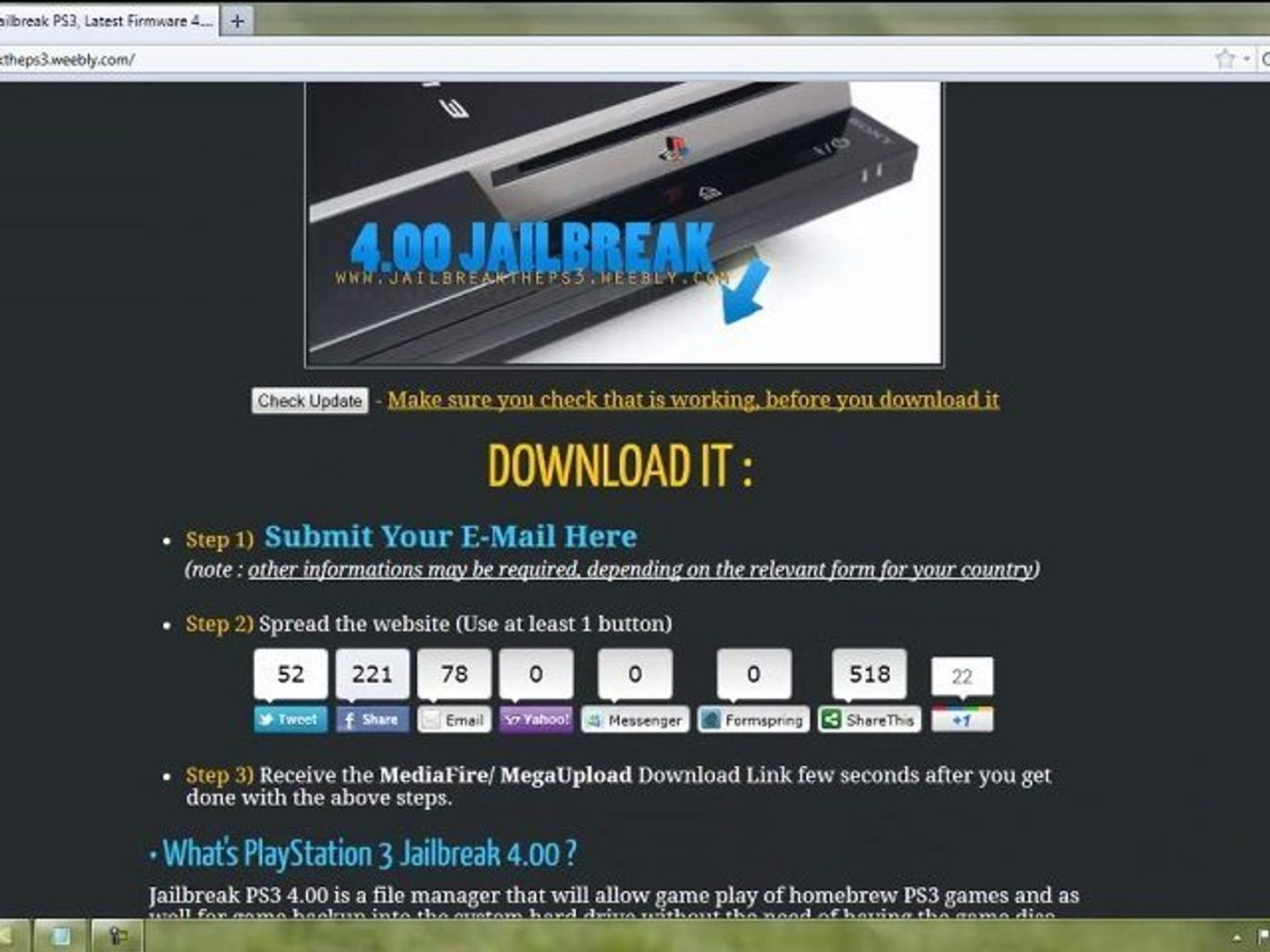 Zweet Vertolking ophouden PS3 Jailbreak 4.00 CFW Update [TUTORIAL] - video Dailymotion
