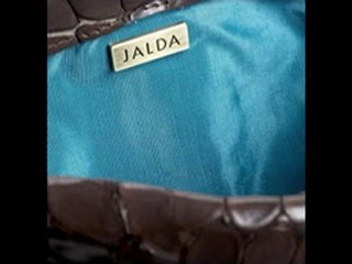 Jalda Belly Croc-Embossed Kona Clutch with Chain