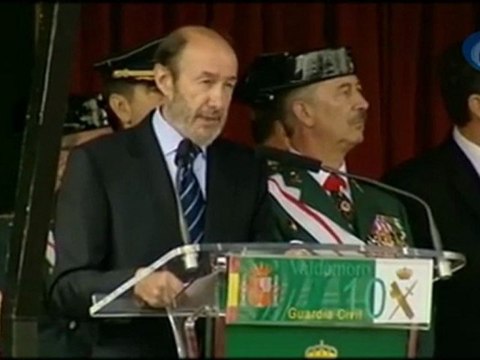 Pitos y abucheos al ministro del Interior, Pérez Rubalcaba