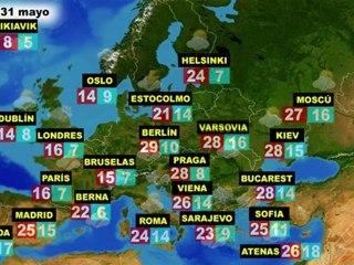 El tiempo en Europa, por países, previsión del lunes 30 y el martes 31 de mayo