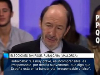 Rubalcaba arremete contra el expresidente del Gobierno, José María Aznar