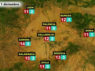 El tiempo en España por CCAA, el miércoles 30 de noviembre y el jueves 1 de diciembre