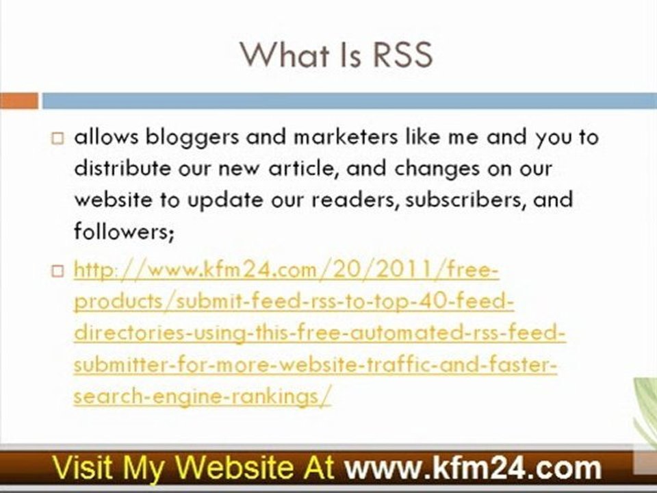 Submit Feed RSS to Top 40+ Feed Directories Using this Free Automated RSS Feed Submitter for more website traffic and faster search engine rankings.