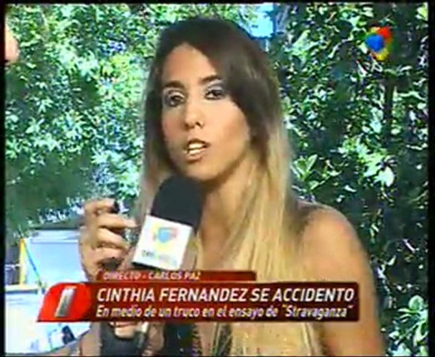 CINTHIA FERNANDEZ HABLA DE SU ACCIDENTE EN EXTRAVAGANZA