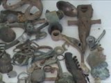 objets, artefacts du passé découverts en prospection, détecteur de métaux