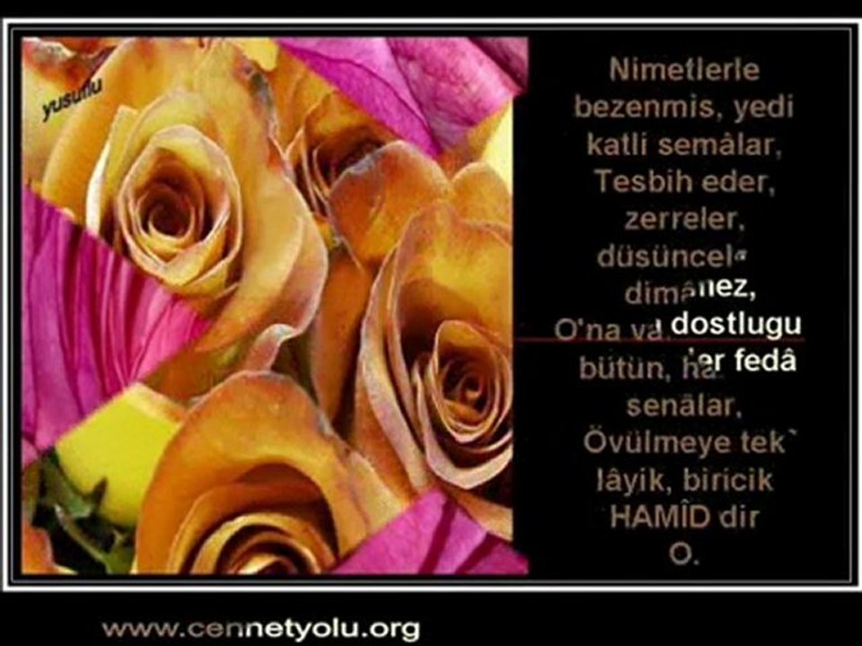 Allah'ın Güzel İsimleri Esma-ül Hüsna Şiir ve Dua www.cennetyolu.org