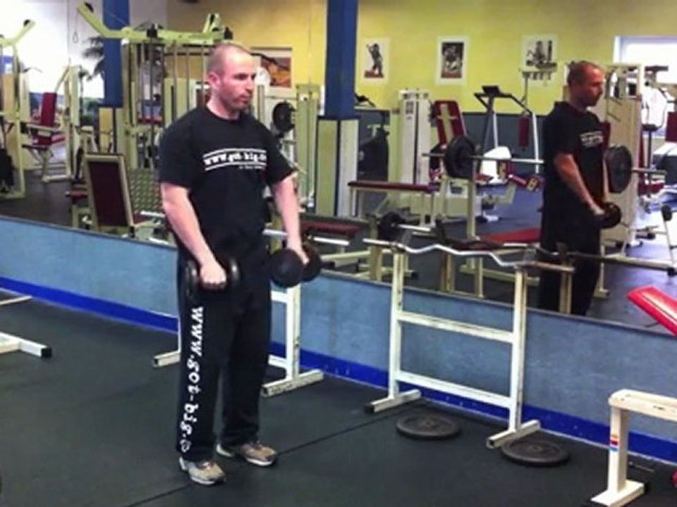 Schulterübung - Abwechselndes Frontheben mit Kurzhanteln