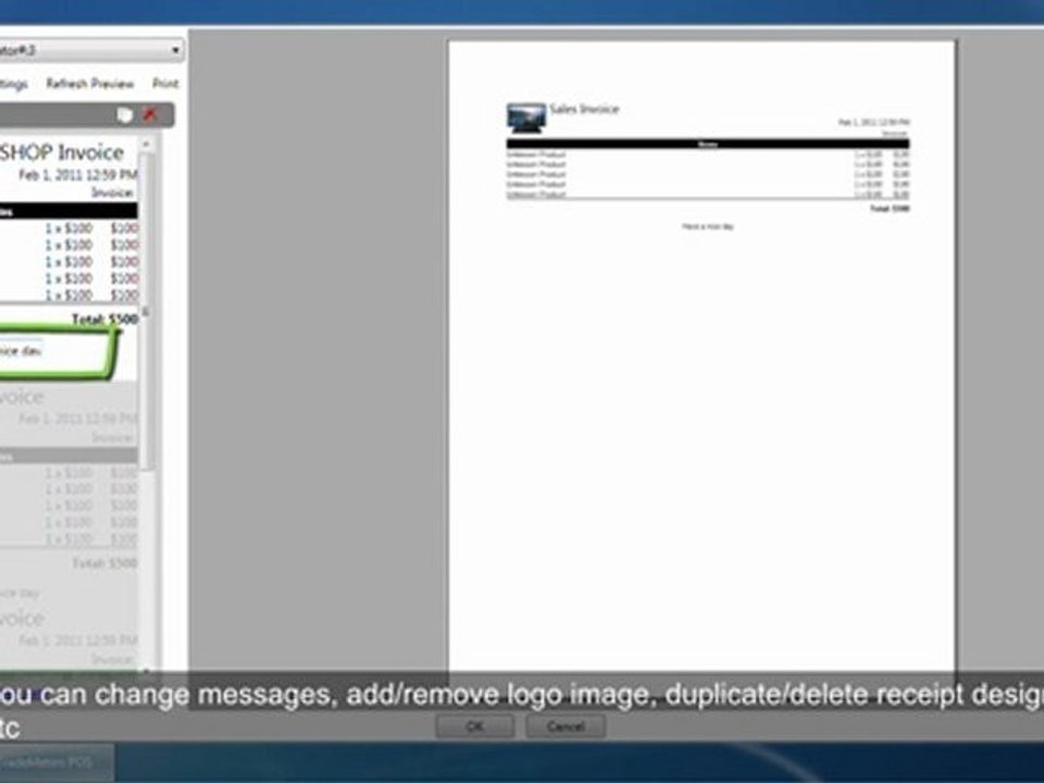 TradeMeters POS Home Module-Sales Receipt Settings and Customization