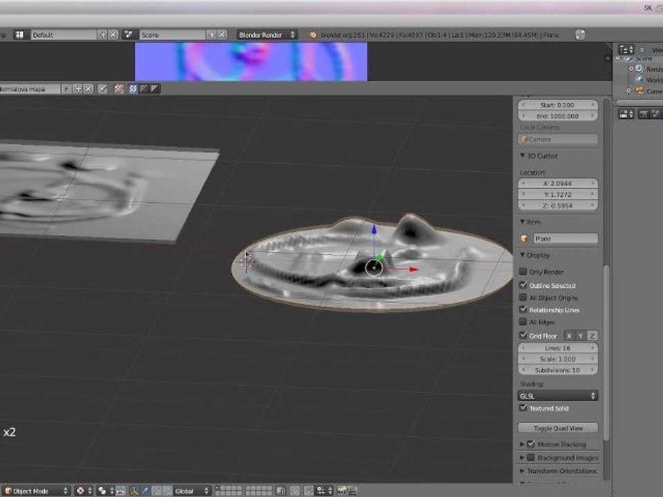 Blender normálové mapy