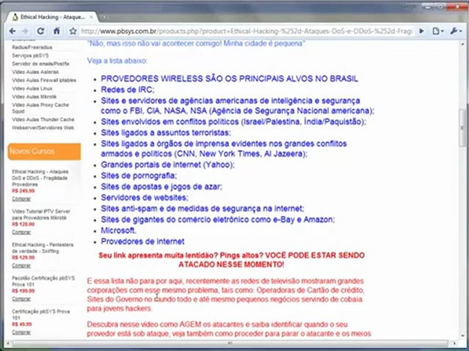Ethical Hacking   Ataques DoS e DDoS   Fragilidade Provedores