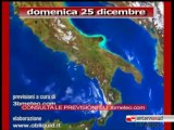 Previsioni del tempo, domenica 25 dicembre
