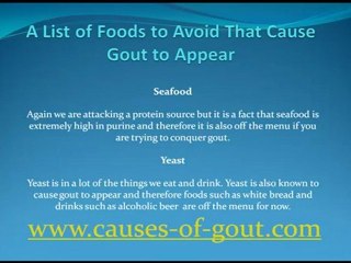 A List of Foods to Avoid That Cause Gout