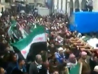 Funerals and protests in Syria
