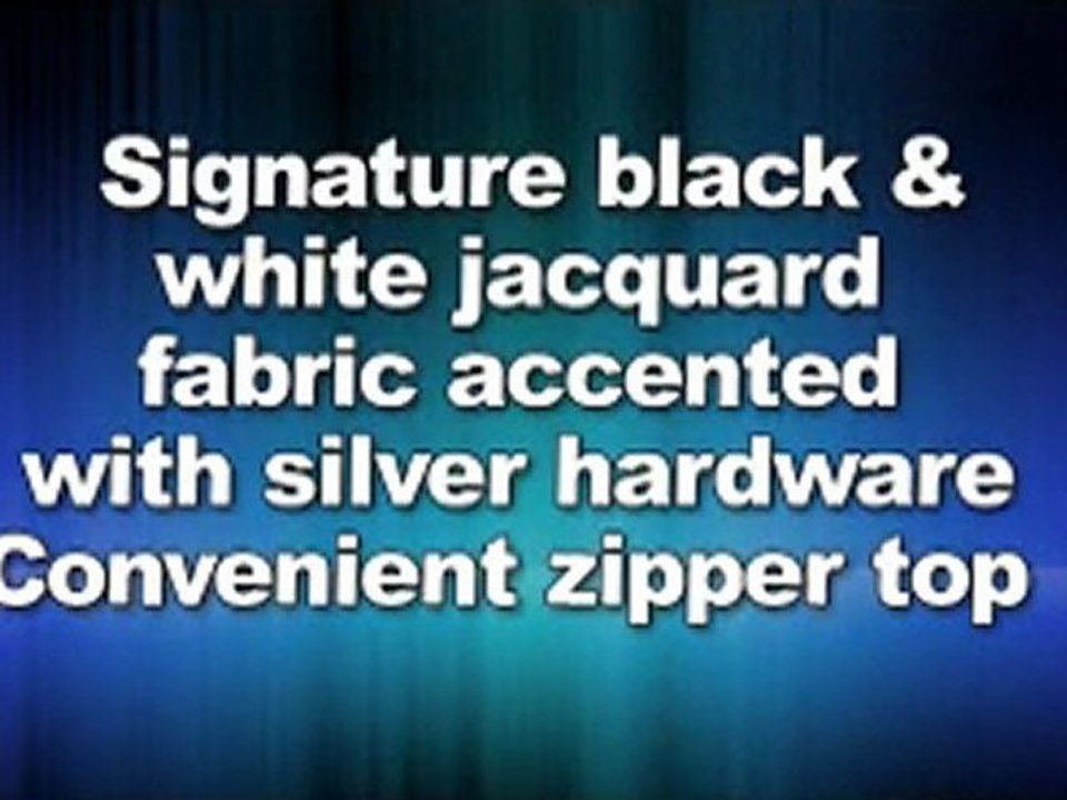 Coach Signature Stripe Shopper Bag Purse Tote 13548 Black White