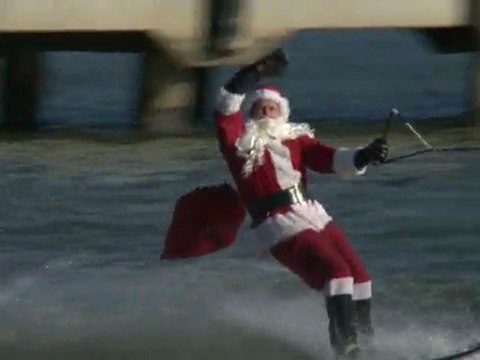 Le Père Noël en ski nautique à Washington