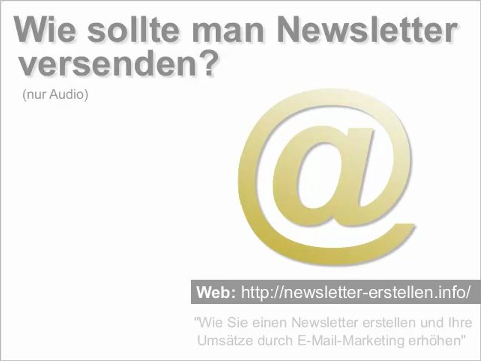 Wie kann man Newsletter versenden?