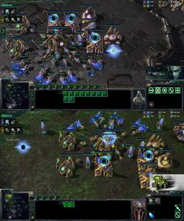 [SC2] NeOAnGeL (P) Vs xHyDrOO (P) : Views of 2 players Starcraft II :