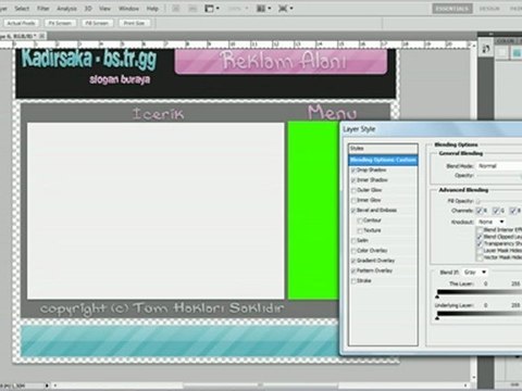 Photoshop İle Css Tasarım Cizme