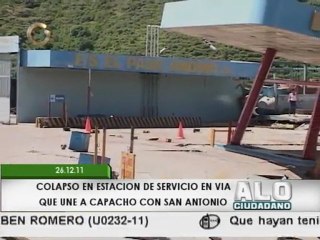 Colapsó estación de servicio Paso Andino en Táchira