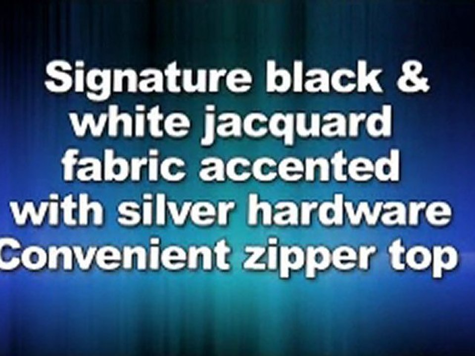 Coach Signature Stripe Shopper Bag Purse Tote 13548 Black White