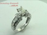 Emerald Cut Vintage Milgrain Diamond Channel Set Engagement Ring