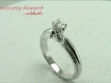 Heart Shape Diamond Milgrain Engagement Ring