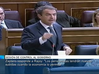 Sesión de Control: "Los pensionistas tendrán nuevas subidas cuando la economía lo permita"