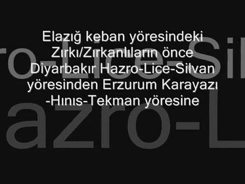 Zırkan aşireti, Elazığ Keban Zırkan köylerinden Bazyan (gökbelen) tarihi