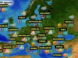 El tiempo en Europa, por países, previsión miércoles 17 y jueves 18 de agosto