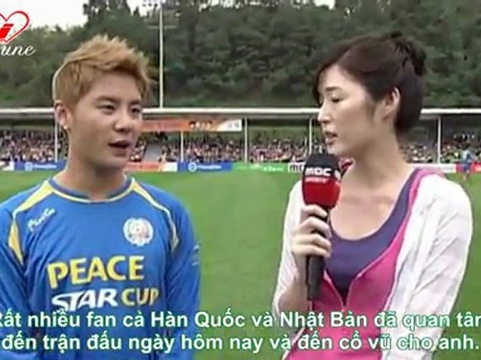 [Vietsub] 110925 MBC Peace Star Cup interview - JunSu cut [JYJ-tune]