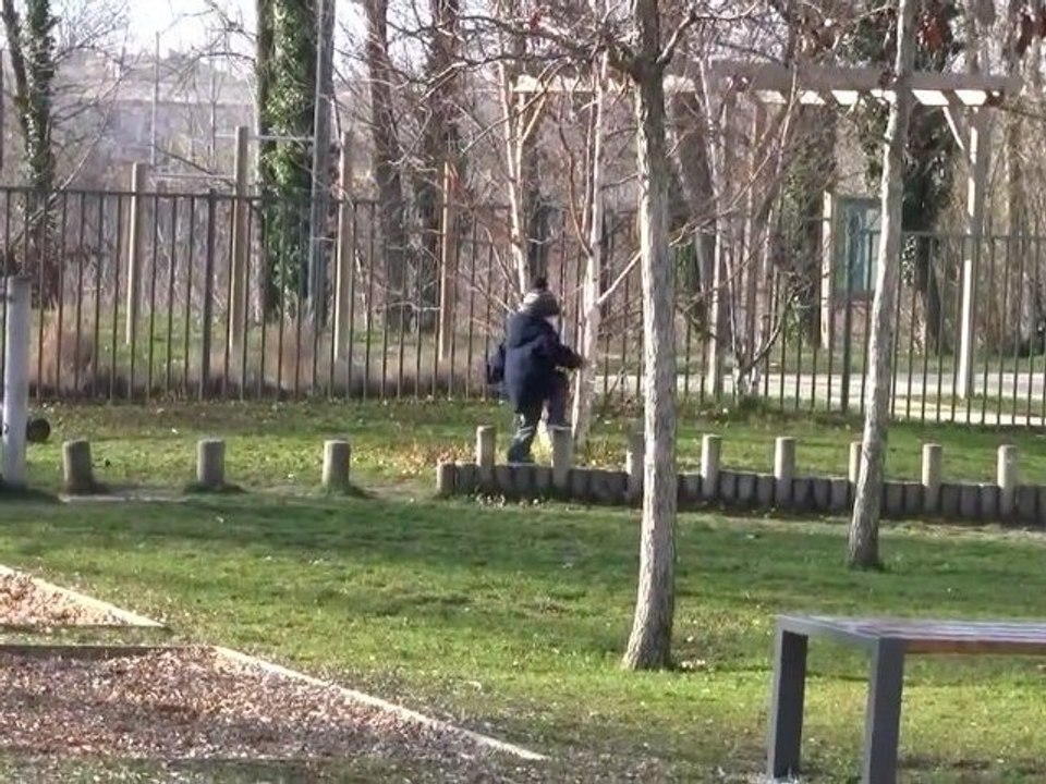 enzo et mathéo au parc noel 2011