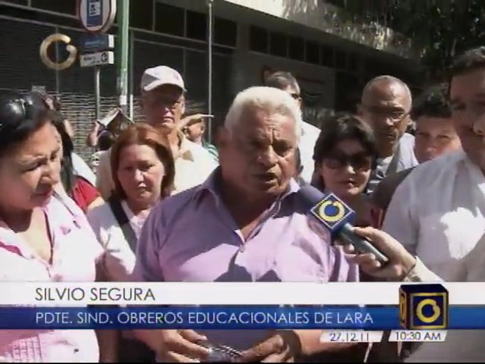 Trabajadores de la educación reclaman pagos pendientes en Lara