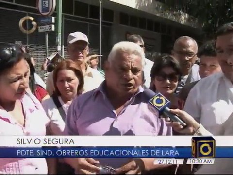 Trabajadores de la educación reclaman pagos pendientes en Lara