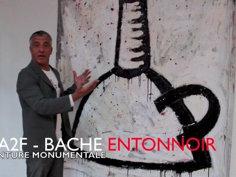MA2F - entonnoir - Peinture MONUMENTALE sur bache