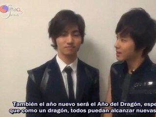 [SPfTVXQ] 111223 TVXQ - Christmas & New Year's Message (Sub. Español)