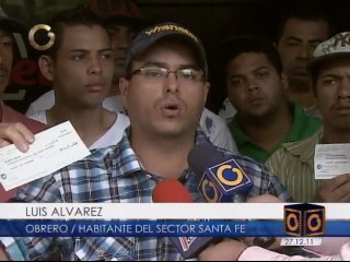 Obreros protestan en Chacao por pago "injusto"