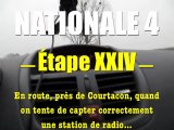 Nationale 4 étape 24 en écoutant la radio près de Courtacon