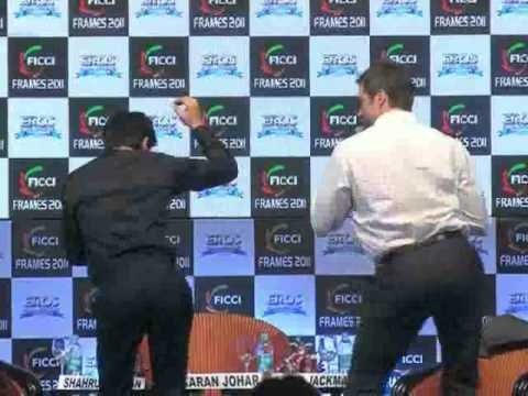 SRK - Hugh Jackman At 'FICCI Frames 2011' Unplugged - Bollywoodhungama.com