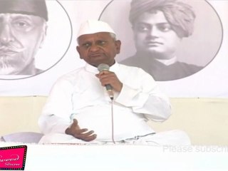 ANNA HAJARE, ANUPAM KHER, ARVIND KEJRIWAL & MEGHA PATKAR AT MMRDA GROUND - 15.mp4
