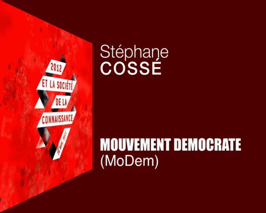 #2012sciences : Intervention de Stéphane COSSE