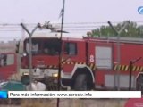 Un aparatoso incendio en el aeródromo de Cuatro Vientos