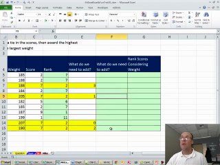 Dueling Excel - "Rank Ties by Weight" #1473