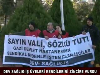 Samsun Valiliği önünde zincirli eylem: "İşimizi geri İstiyoruz"