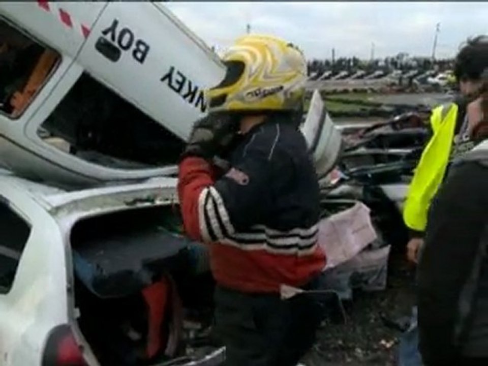 Car jumping championships: Thrills, crashes and bangs
