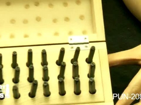 PUN-208.90 - Stamp Set, 27 Pieces, Fancy Lucida, Capital Letters - Jewelry Tools Demo