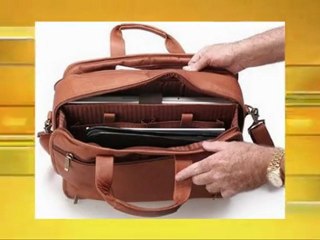 Claire Chase Executive Computer Leather Laptop Briefcase